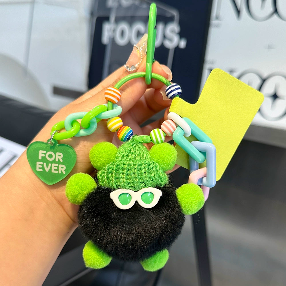 Plush Soot Ball Keychain