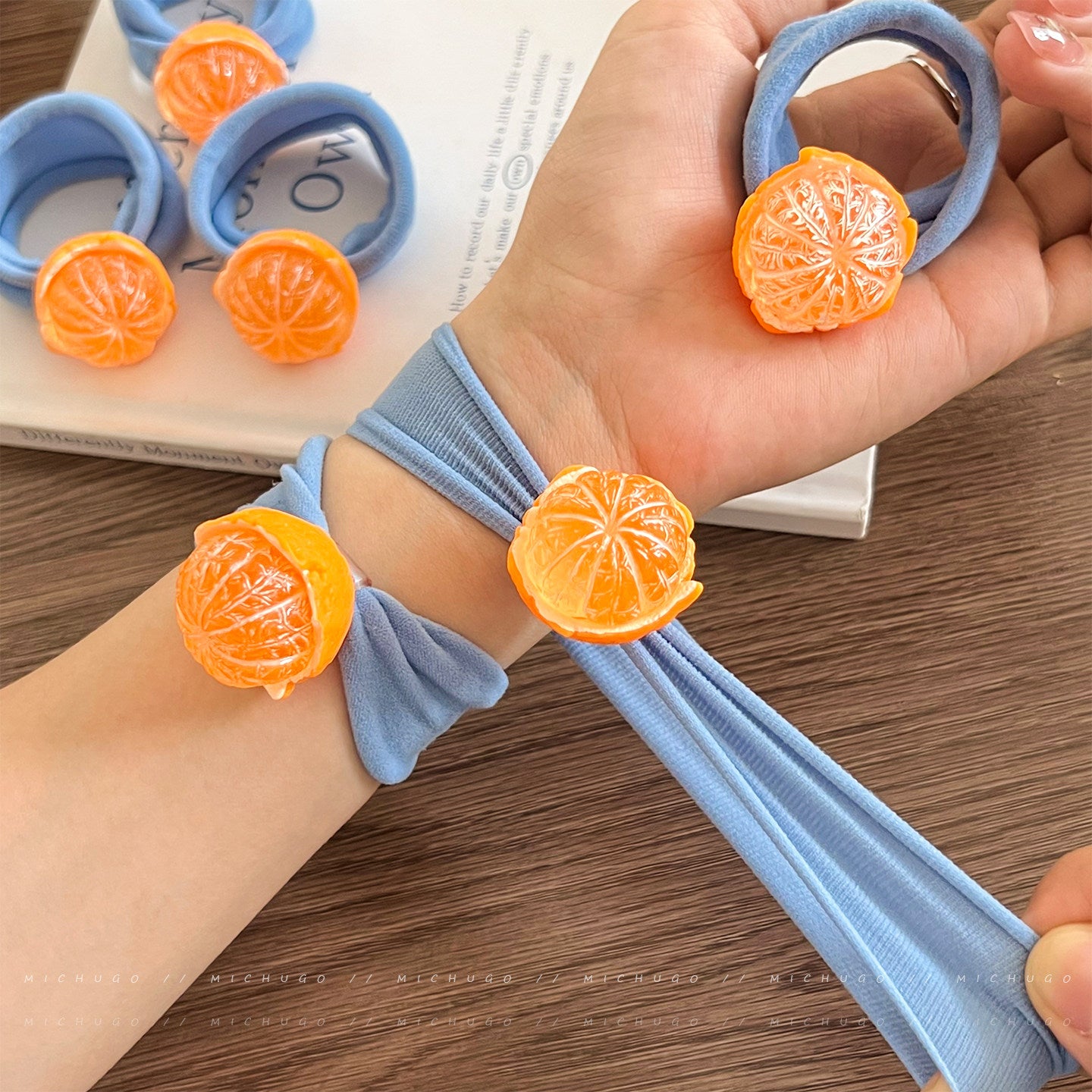 Cute Orange Ponytail Holders