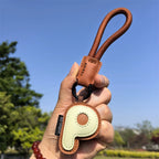 Leather Letter Keychain