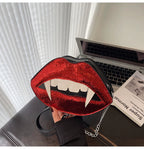 Vampire Red Lips Sling Bag