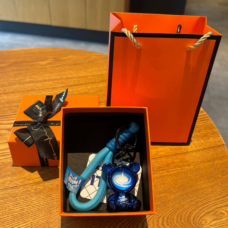 Galaxy Space Bear Keychain