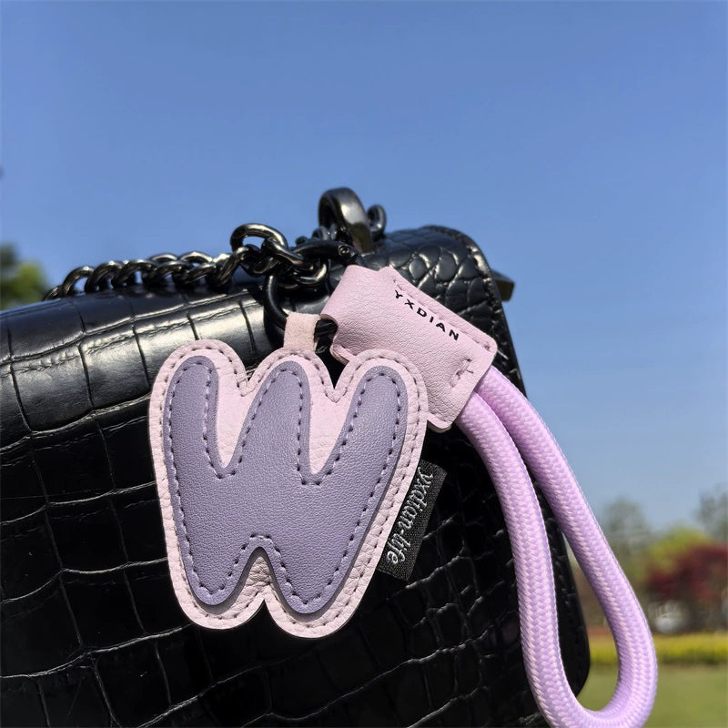 Leather Letter Keychain