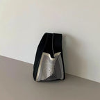 Retro Knit Fabric Mini Tote Bag