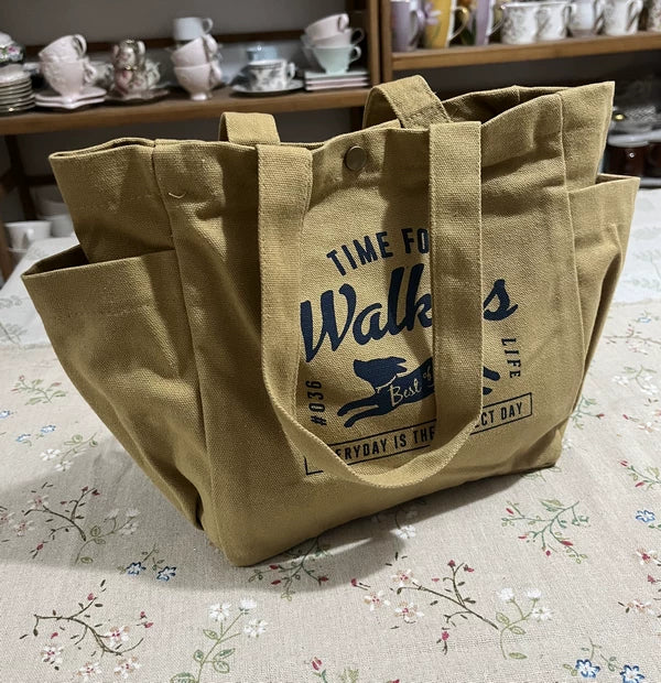 Dog-Walking Days Canvas Tote