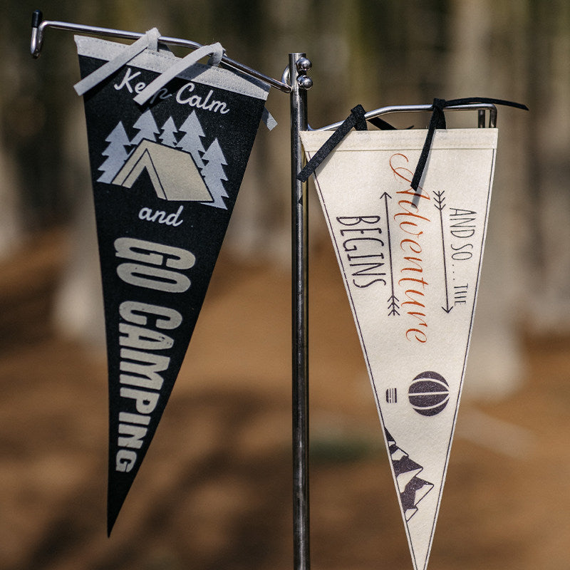 Adventure Themed Felt Pennant for Home And Campsite