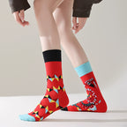 Mismatched Trendy Design Crew Socks