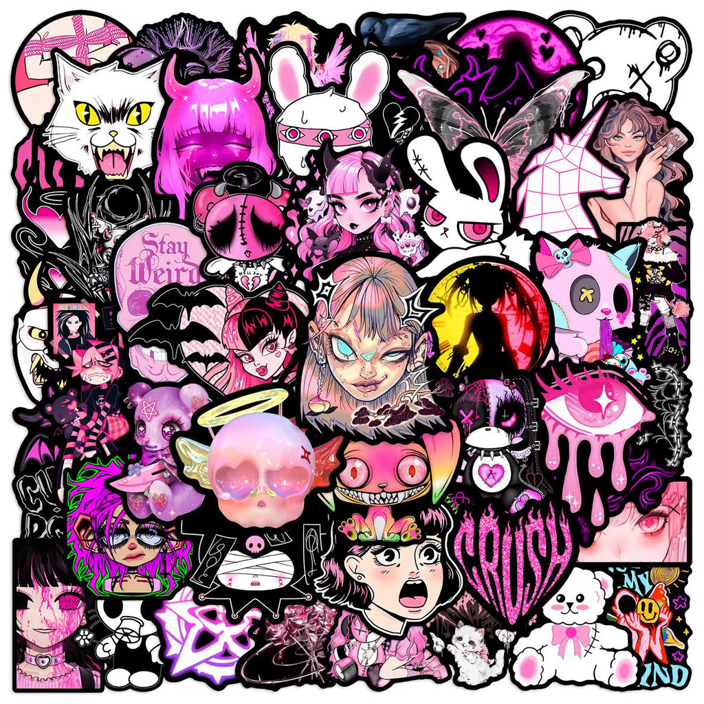 Black Pink Gothic Sticker Pack