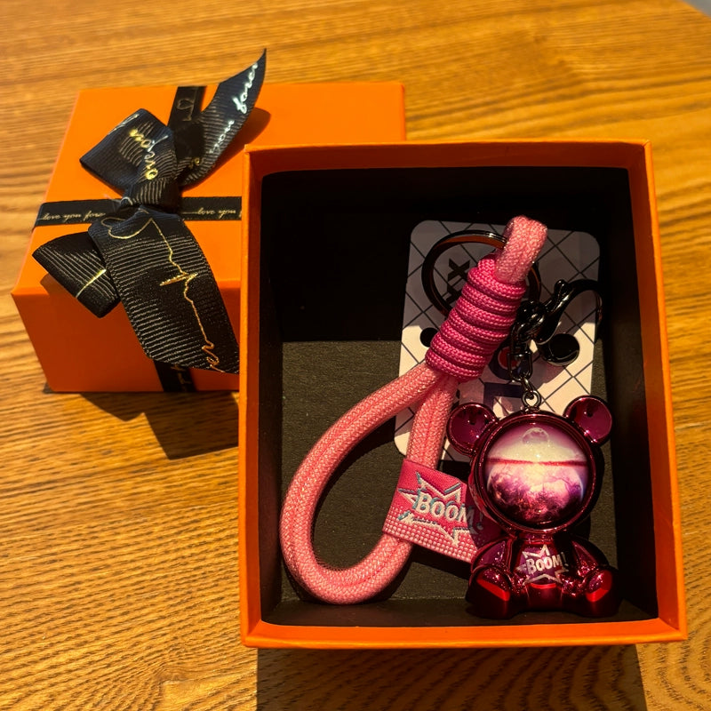 Galaxy Space Bear Keychain