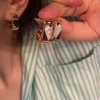 Elegant Heart Stud Earrings