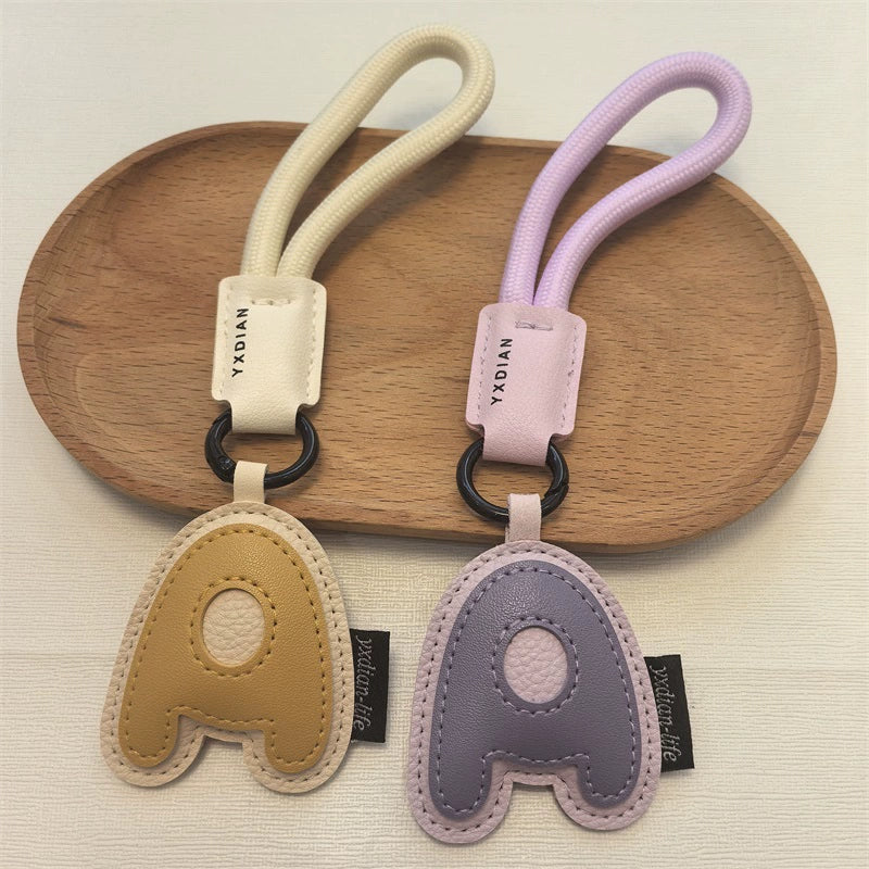 Leather Letter Keychain