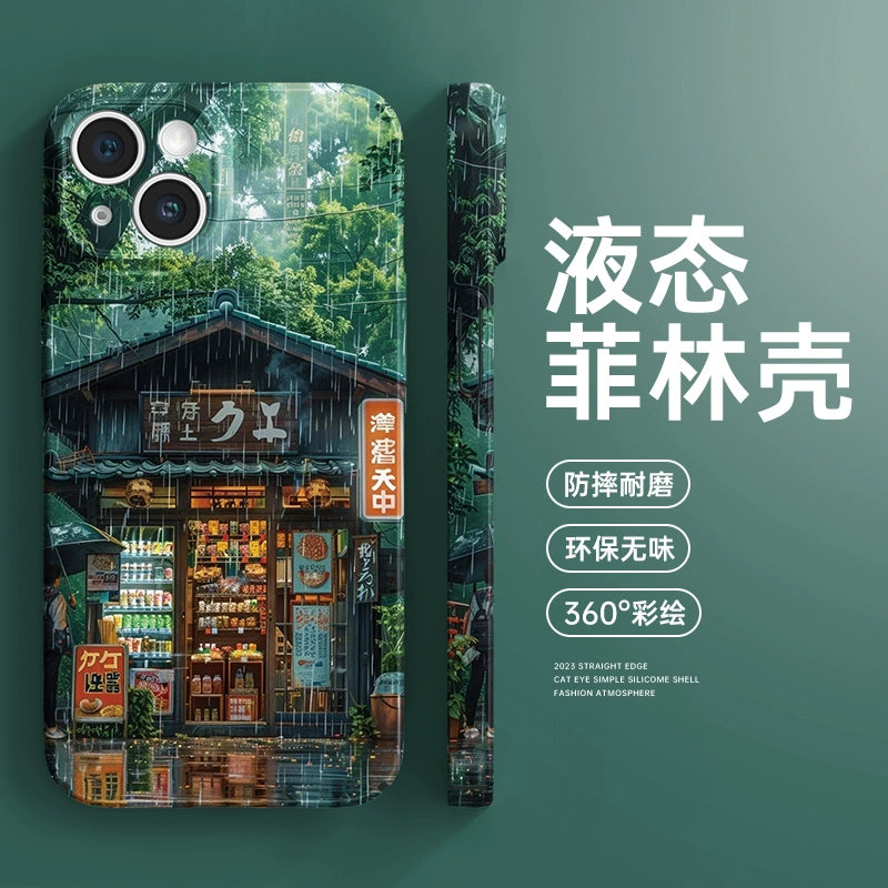 Japanese Rainy Street Phone Case