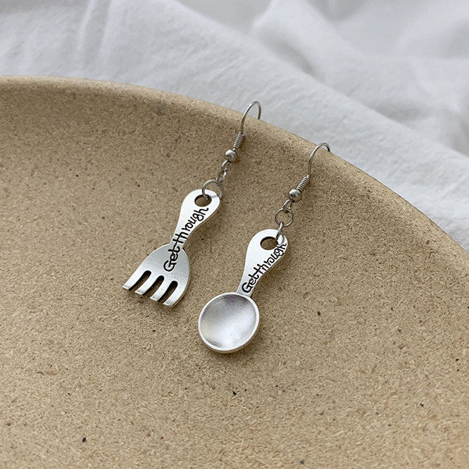 Spoon & Fork Charm Earrings