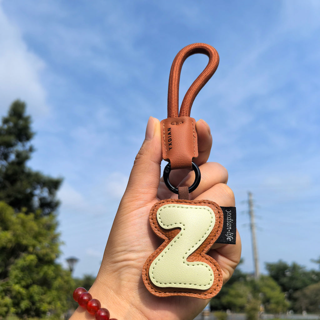 Leather Letter Keychain