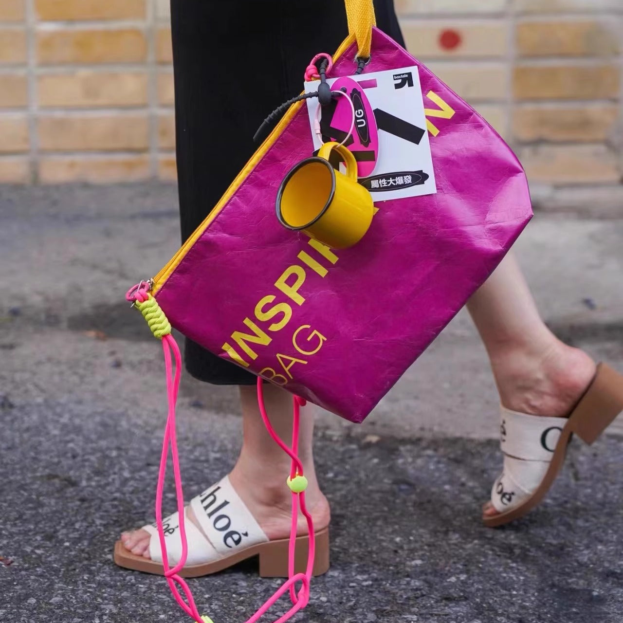 DuPont Paper Style Vibrant Color Block Sling Bag