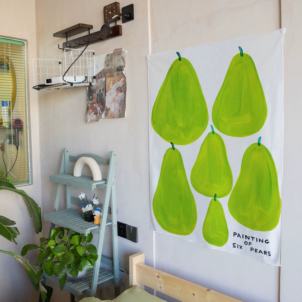 Painting of Six Pears Tapestry