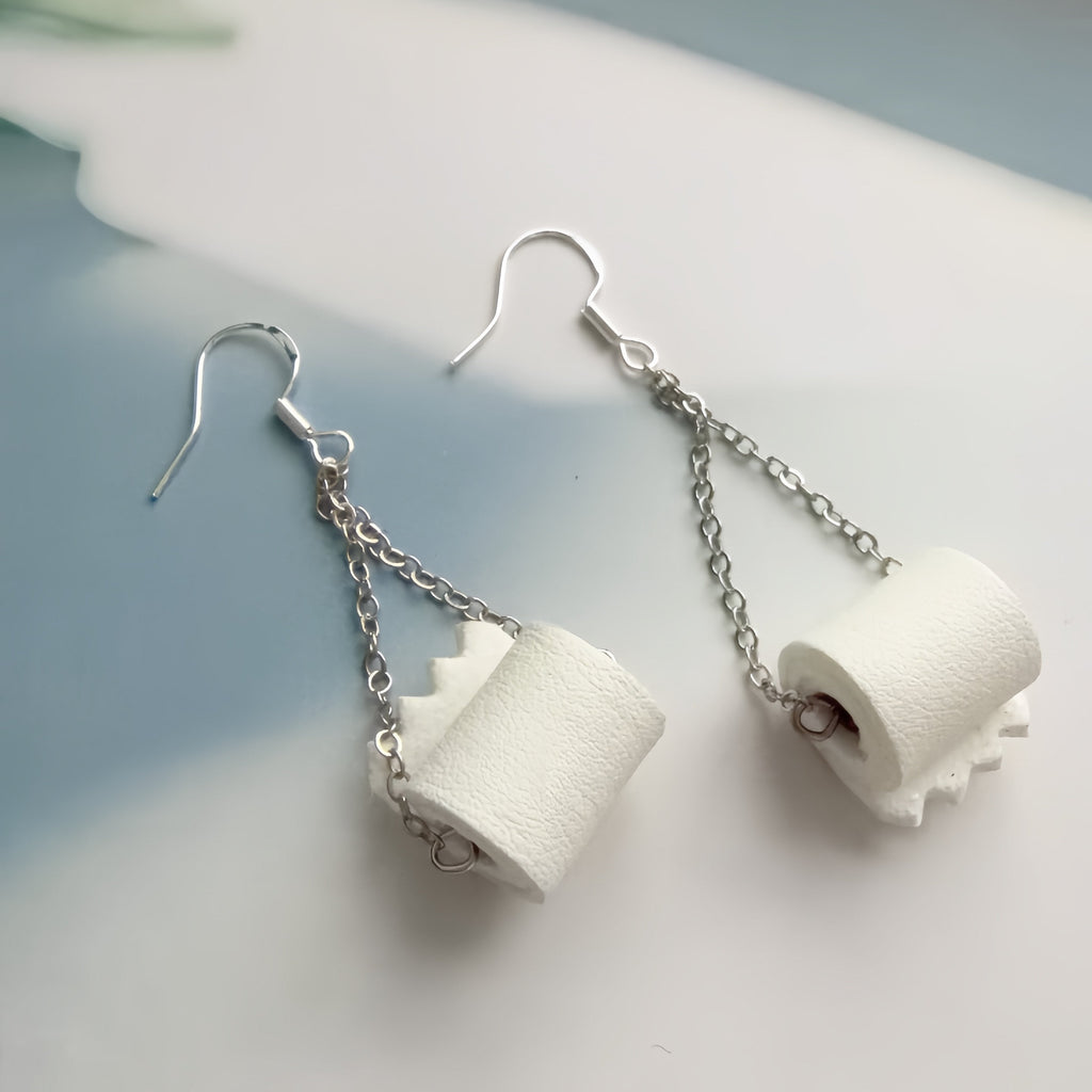 Toilet Paper Roll Earrings