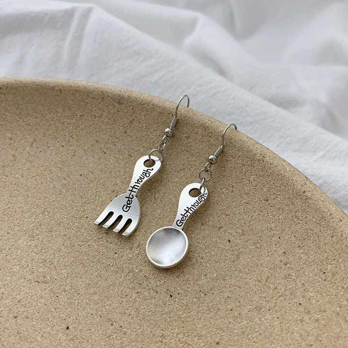 Spoon & Fork Charm Earrings