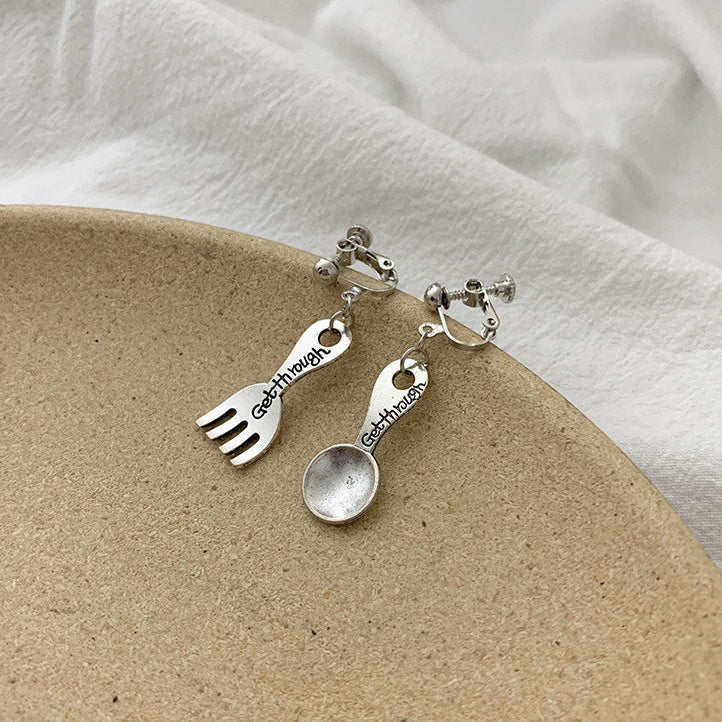 Spoon & Fork Charm Earrings