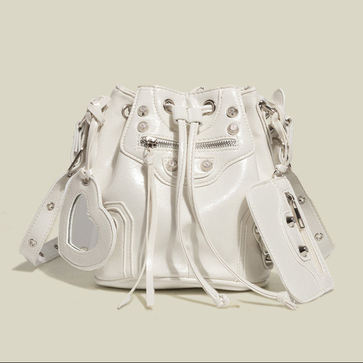 Punk Drawstring Bucket Bag