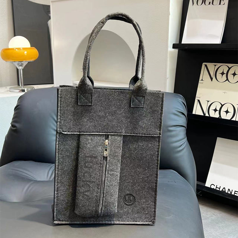 Candy Color Felt Tote Bag