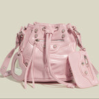 Punk Drawstring Bucket Bag