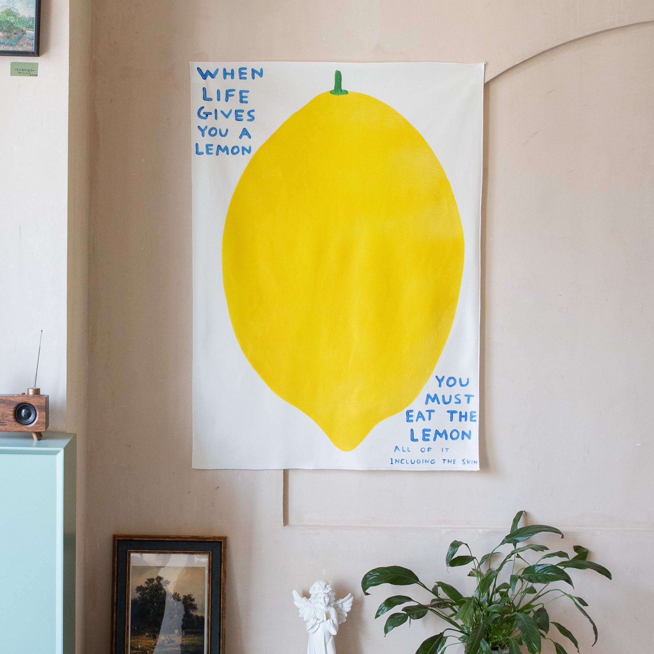 Yellow Life Philosophy Tapestry