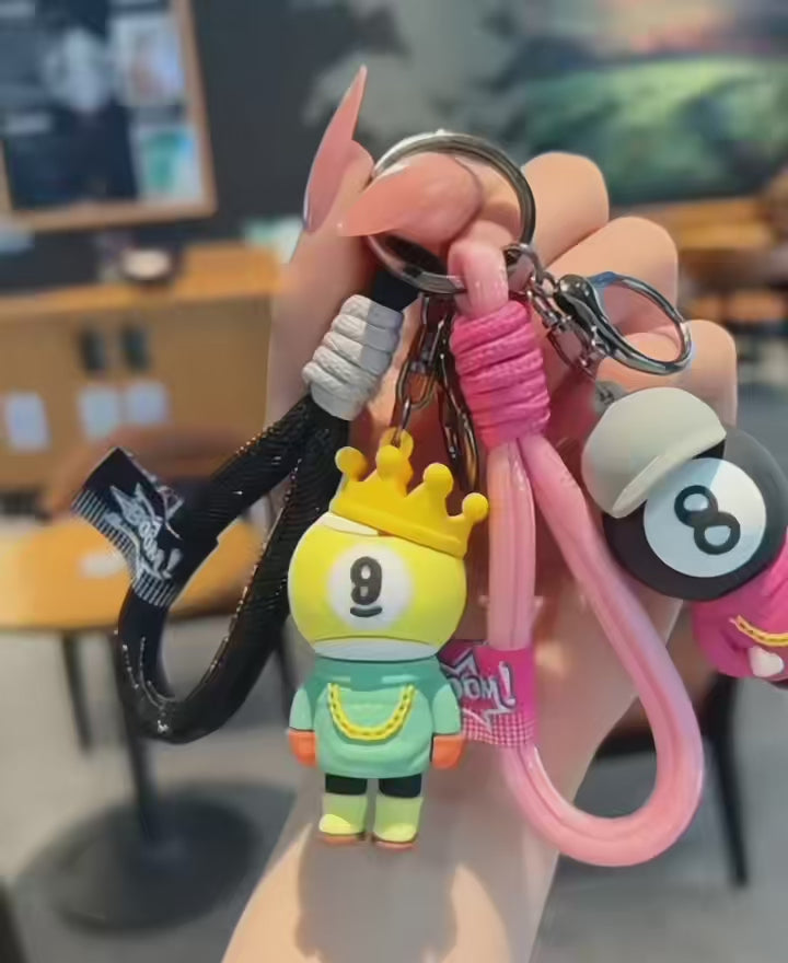 Billiard 8-Ball Keychain