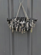 Cyberpunk Zipper Hobo Bag