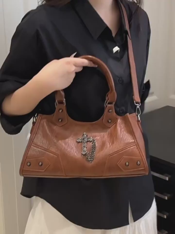 Gothic Cross Hobo Bag