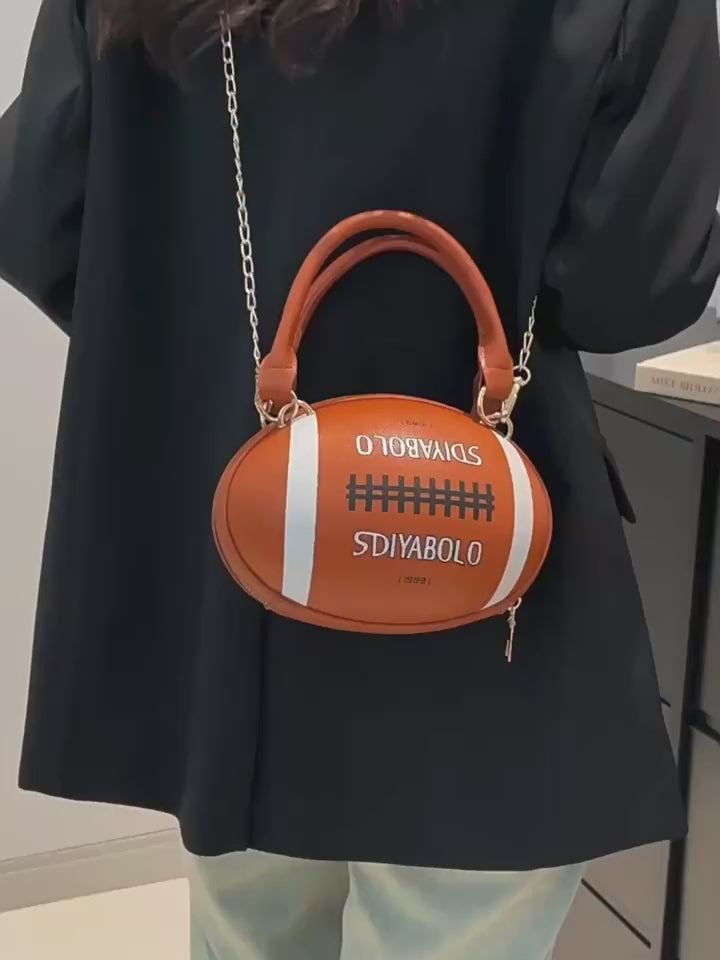 Rugby Ball Crossbody Bag